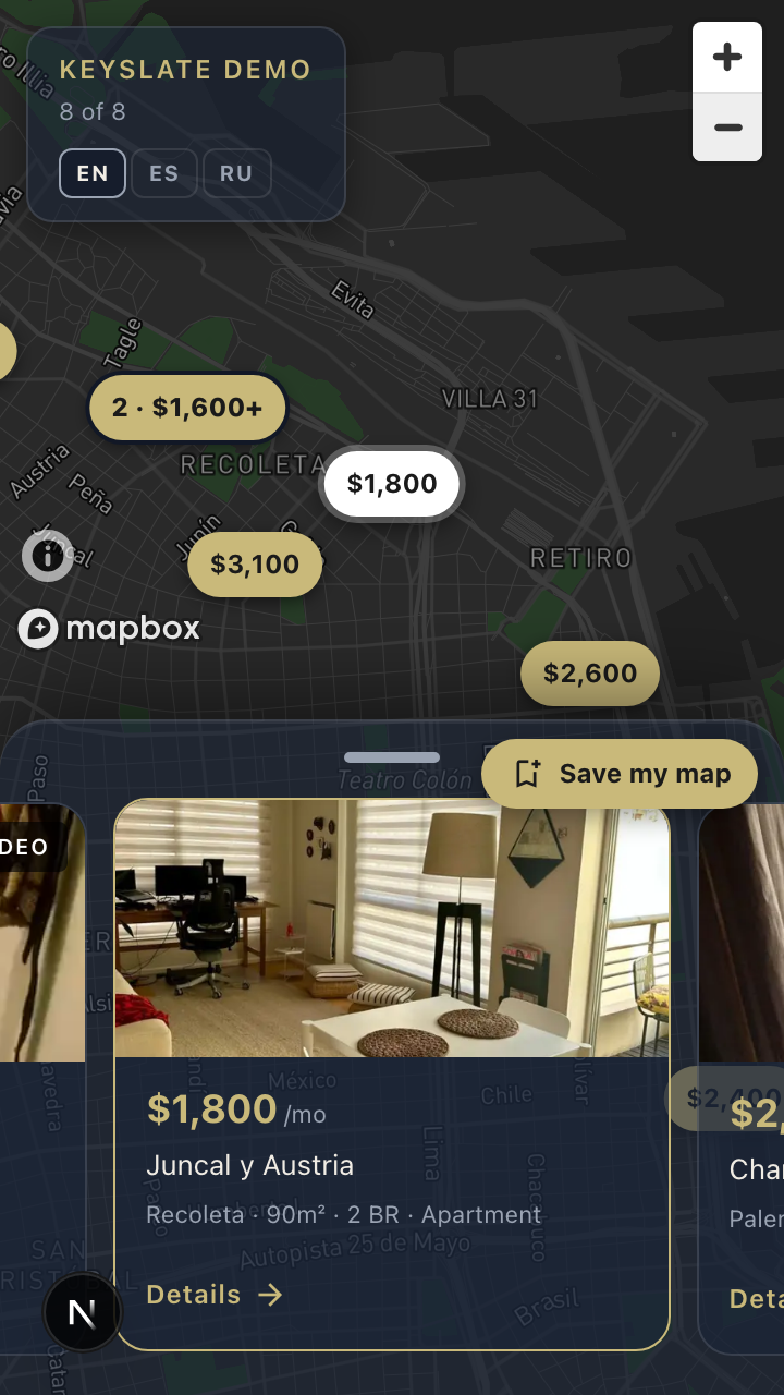 The Keyslate map renters browse
